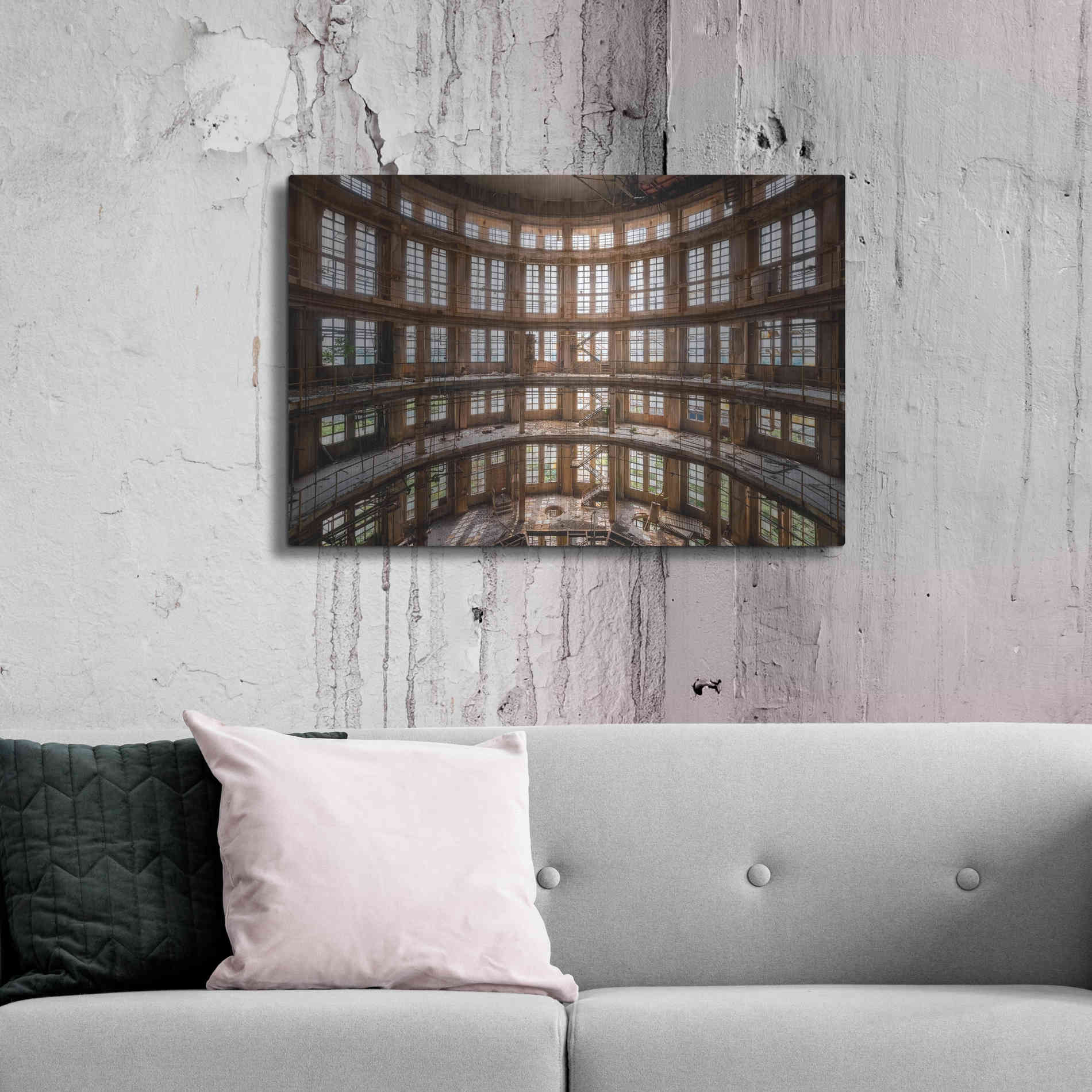 Luxe Metal Art 'Industrial Tower' by Roman Robroek Metal Wall Art,36x24