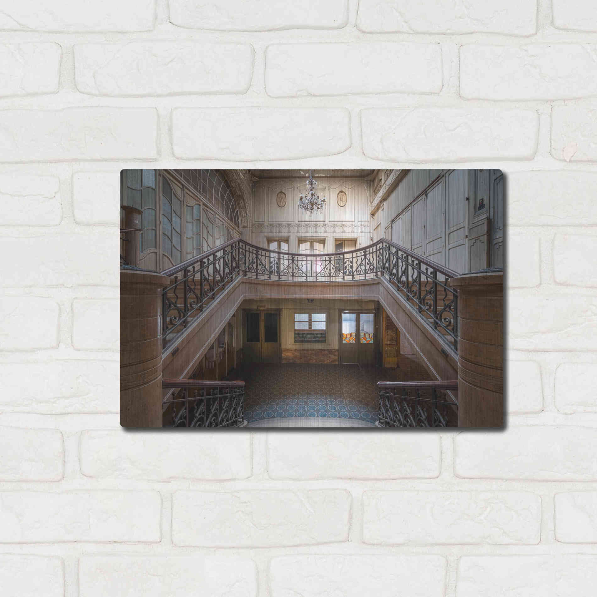 Luxe Metal Art 'Enter From Here' by Roman Robroek Metal Wall Art,16x12