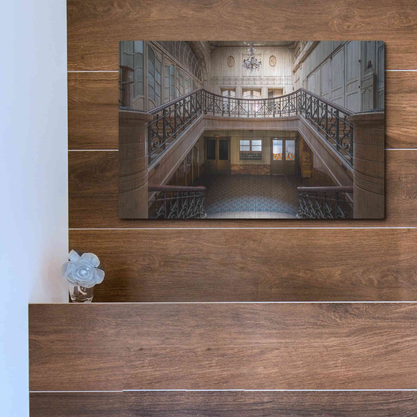 Luxe Metal Art 'Enter From Here' by Roman Robroek Metal Wall Art,16x12