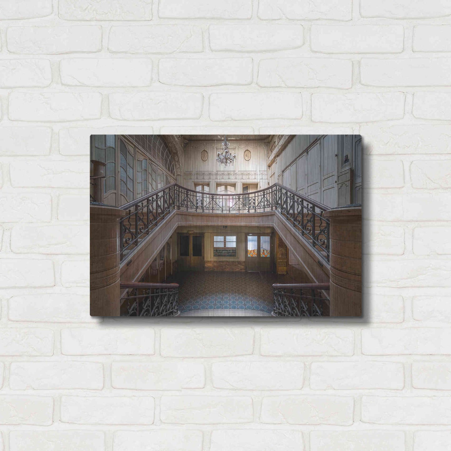 Luxe Metal Art 'Enter From Here' by Roman Robroek Metal Wall Art,24x16