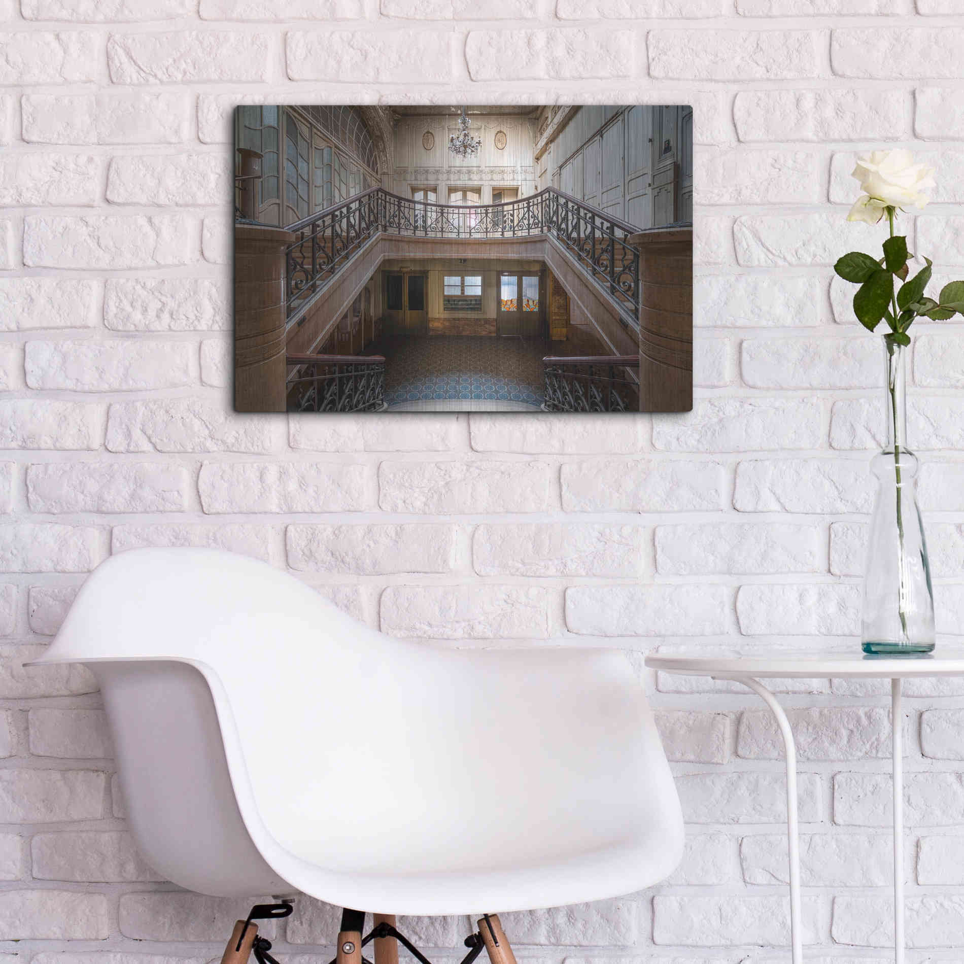 Luxe Metal Art 'Enter From Here' by Roman Robroek Metal Wall Art,24x16