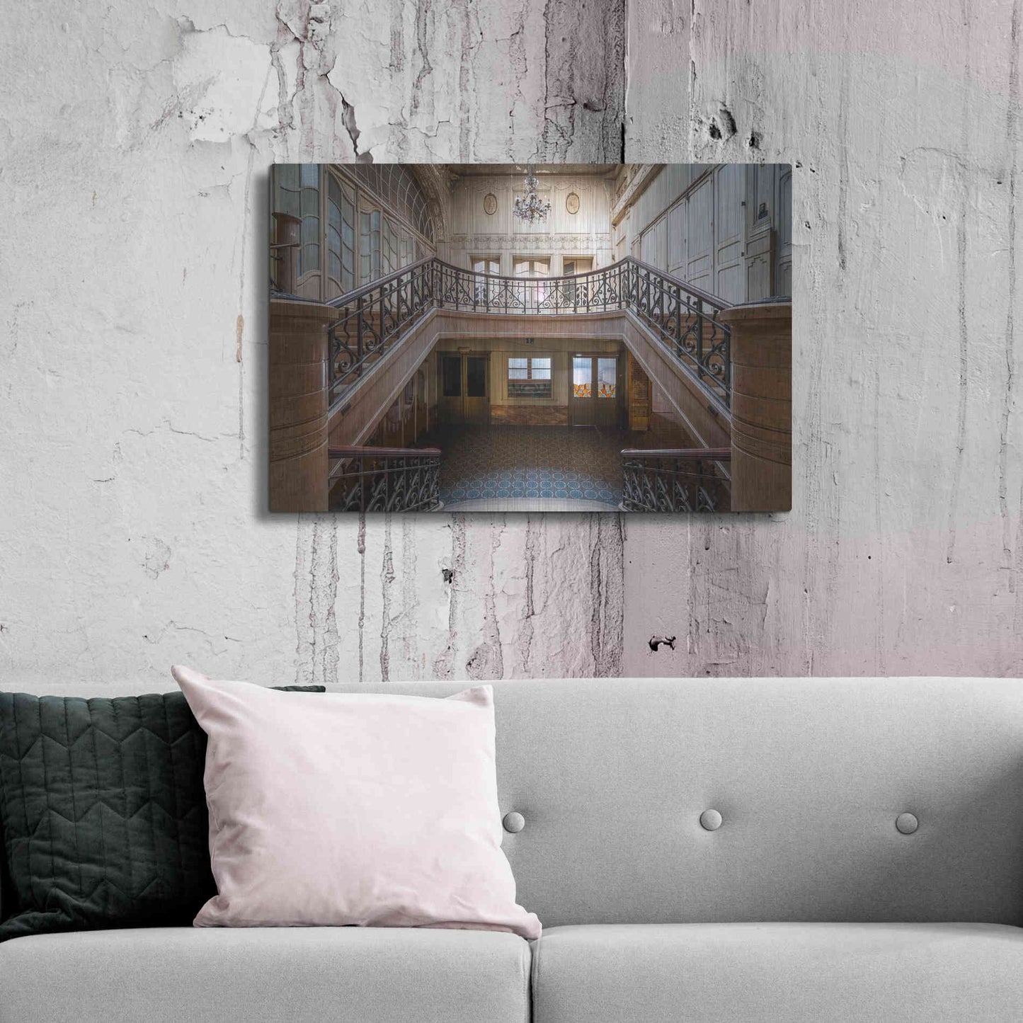 Luxe Metal Art 'Enter From Here' by Roman Robroek Metal Wall Art,36x24