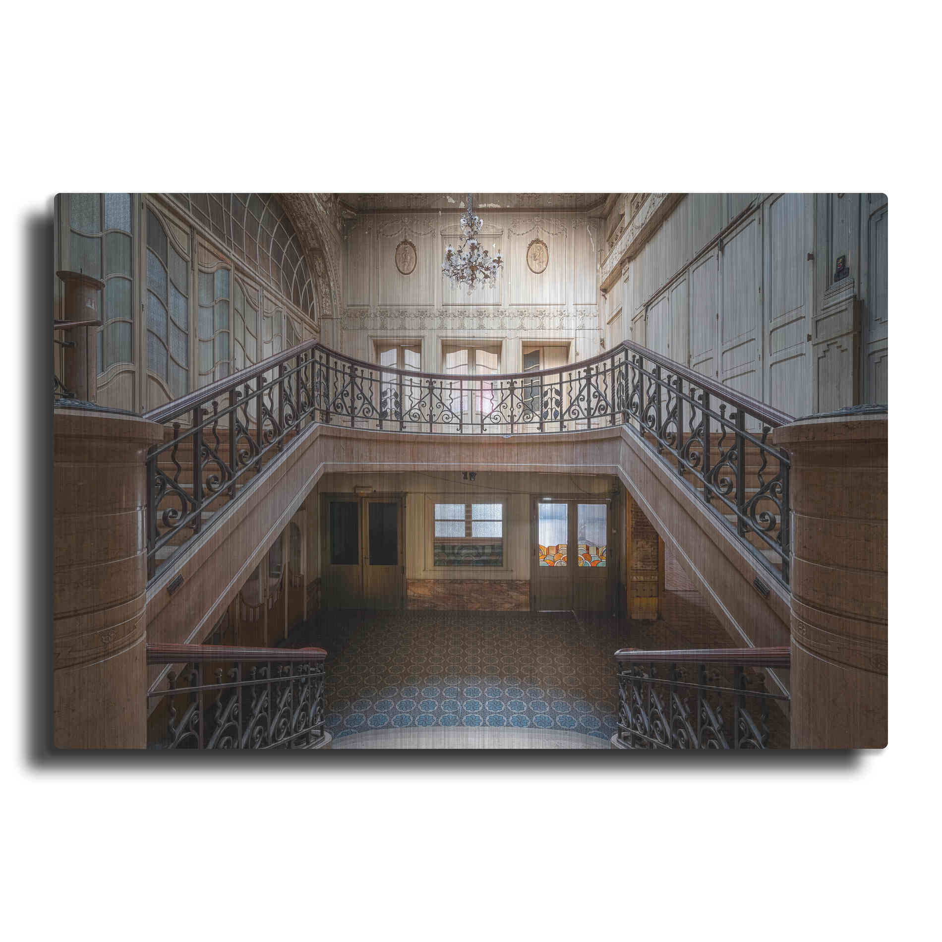 Luxe Metal Art 'Enter From Here' by Roman Robroek Metal Wall Art