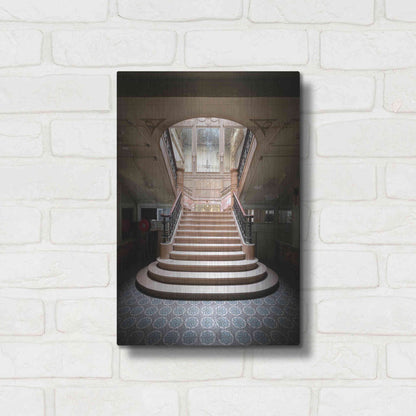 Luxe Metal Art 'Light On The Staircase' by Roman Robroek Metal Wall Art,12x16