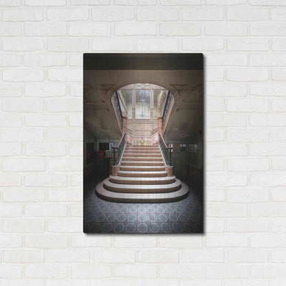 Luxe Metal Art 'Light On The Staircase' by Roman Robroek Metal Wall Art,24x36