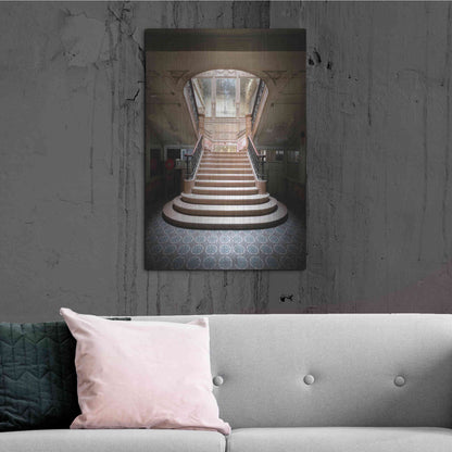 Luxe Metal Art 'Light On The Staircase' by Roman Robroek Metal Wall Art,24x36