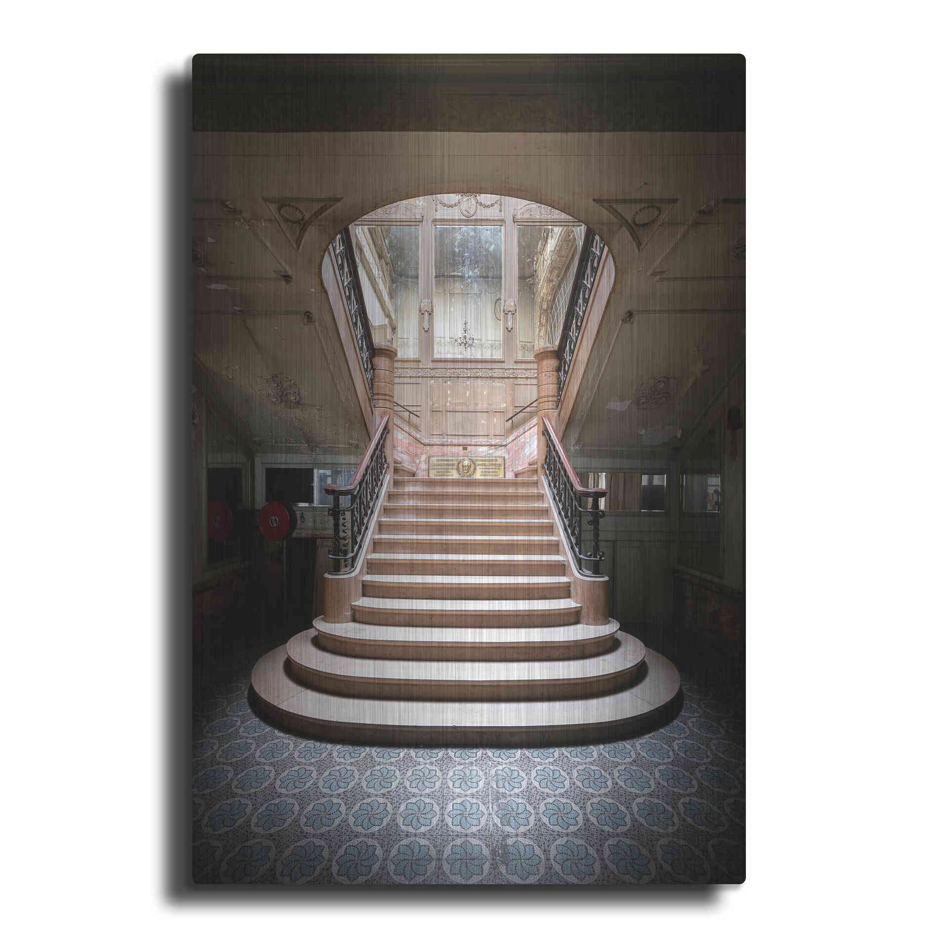 Luxe Metal Art 'Light On The Staircase' by Roman Robroek Metal Wall Art