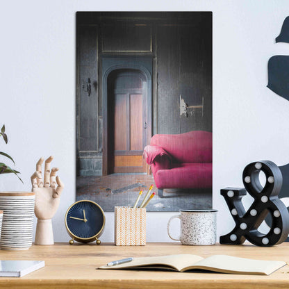 Luxe Metal Art 'Burned Bedroom' by Roman Robroek Metal Wall Art,12x16