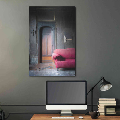 Luxe Metal Art 'Burned Bedroom' by Roman Robroek Metal Wall Art,24x36