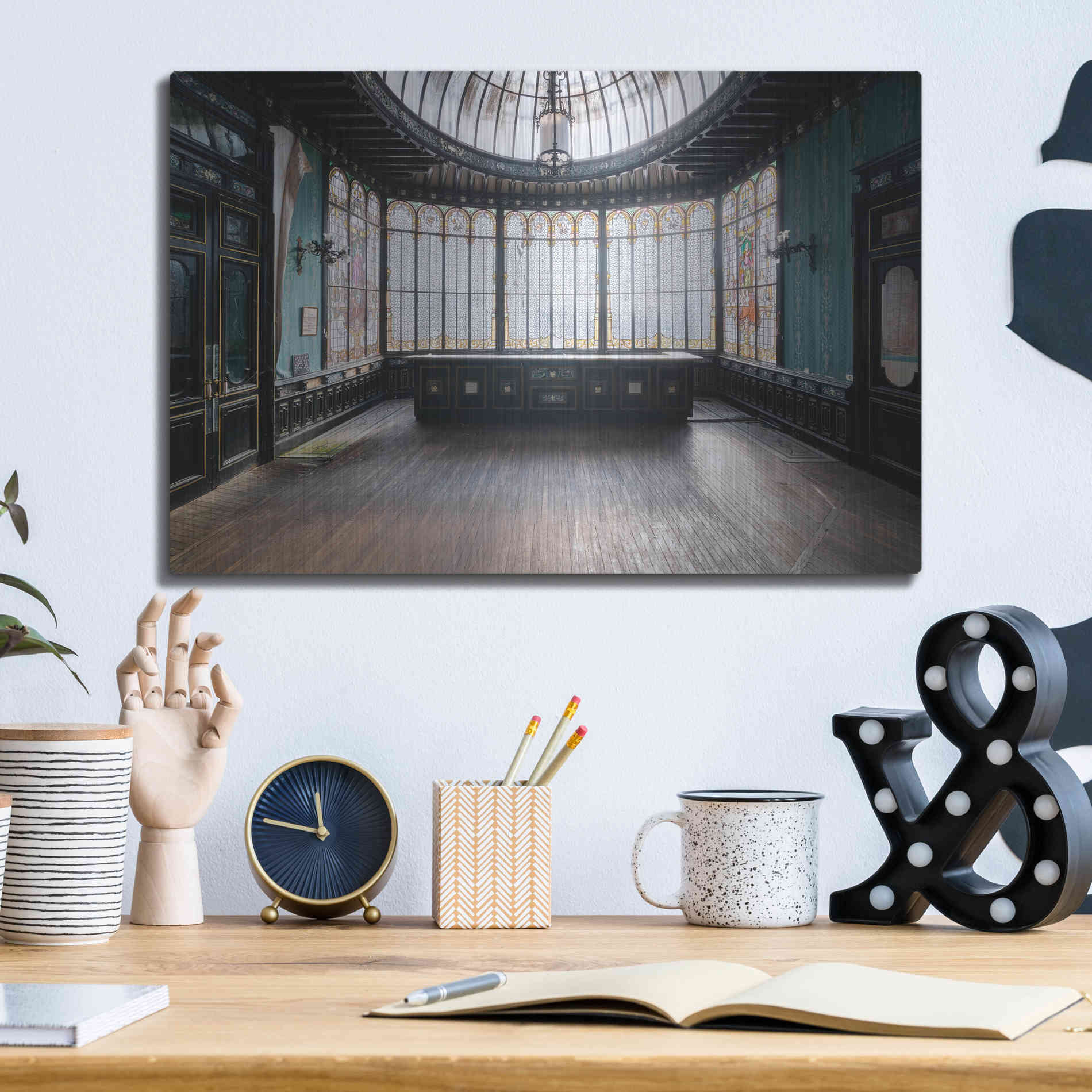 Luxe Metal Art 'Winter Garden' by Roman Robroek Metal Wall Art,16x12