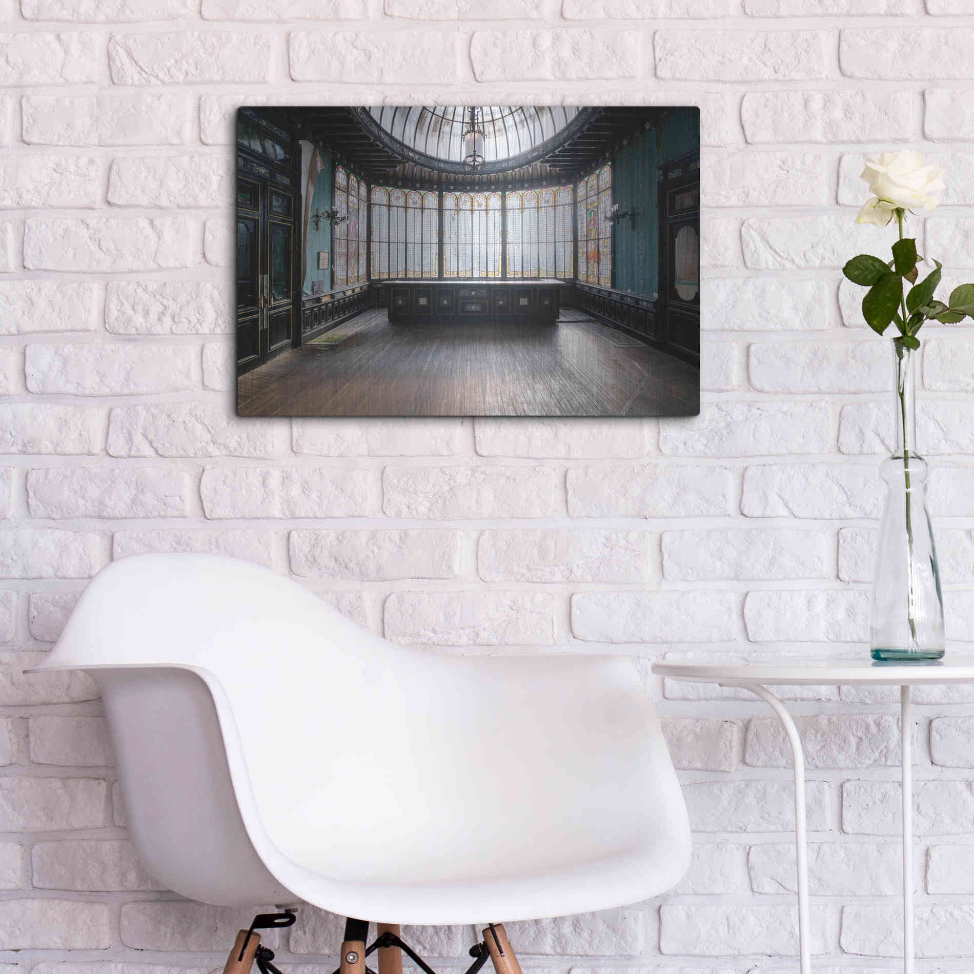 Luxe Metal Art 'Winter Garden' by Roman Robroek Metal Wall Art,24x16