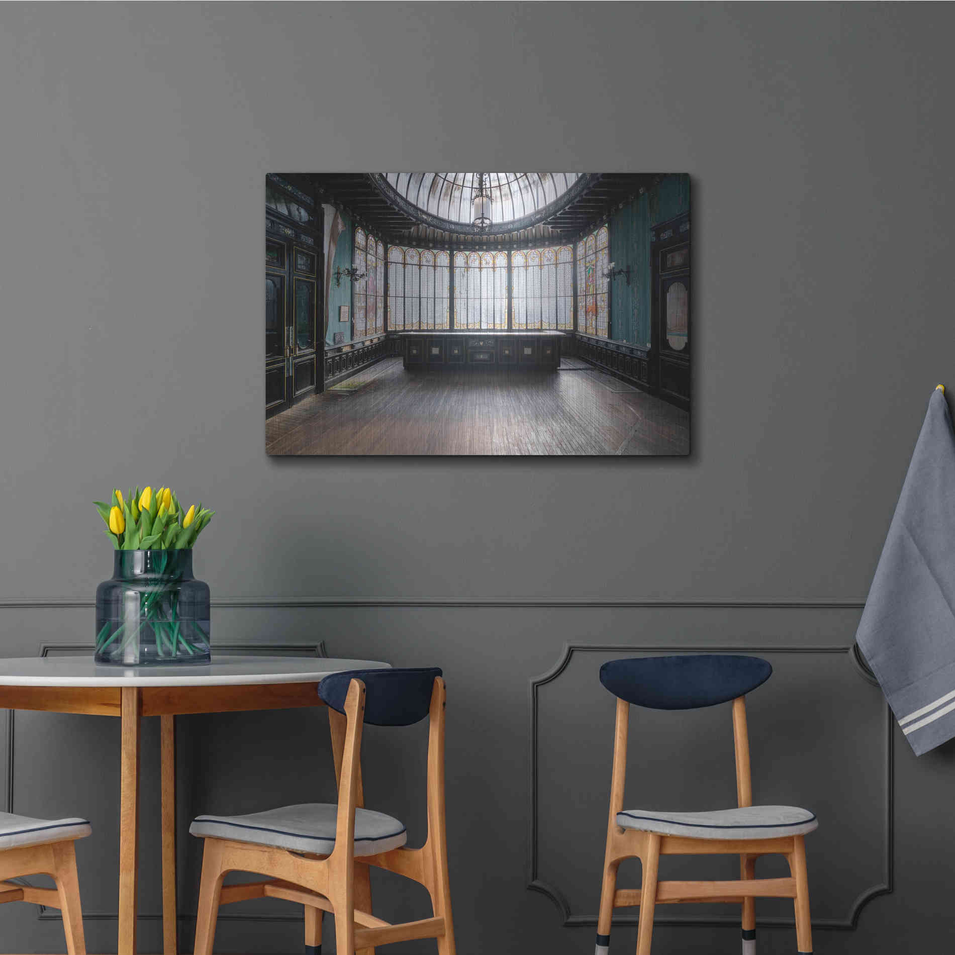 Luxe Metal Art 'Winter Garden' by Roman Robroek Metal Wall Art,36x24