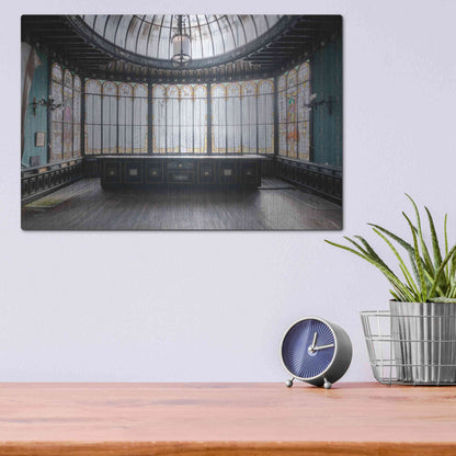 Luxe Metal Art 'Winter Garden Square' by Roman Robroek Metal Wall Art,16x12