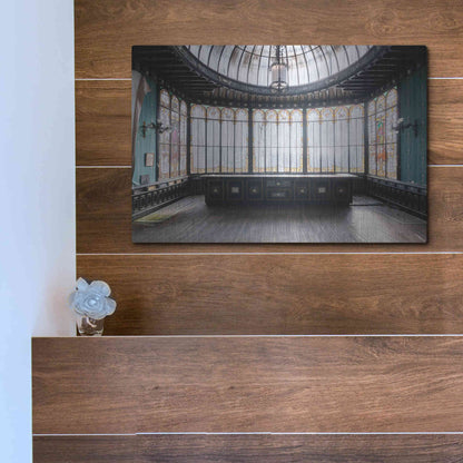 Luxe Metal Art 'Winter Garden Square' by Roman Robroek Metal Wall Art,16x12