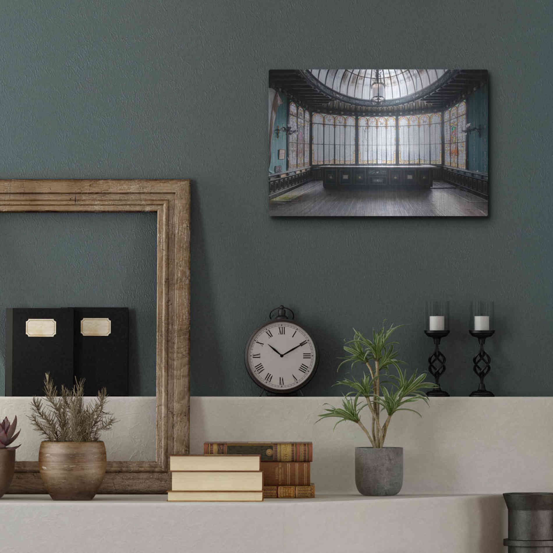 Luxe Metal Art 'Winter Garden Square' by Roman Robroek Metal Wall Art,16x12