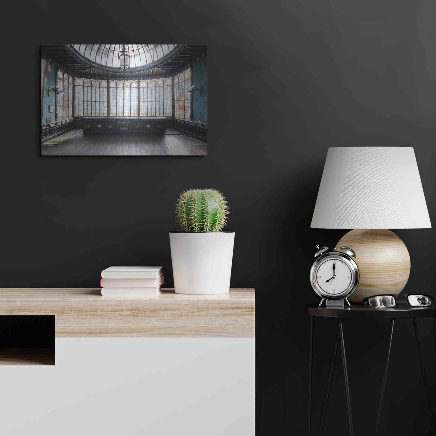 Luxe Metal Art 'Winter Garden Square' by Roman Robroek Metal Wall Art,24x16