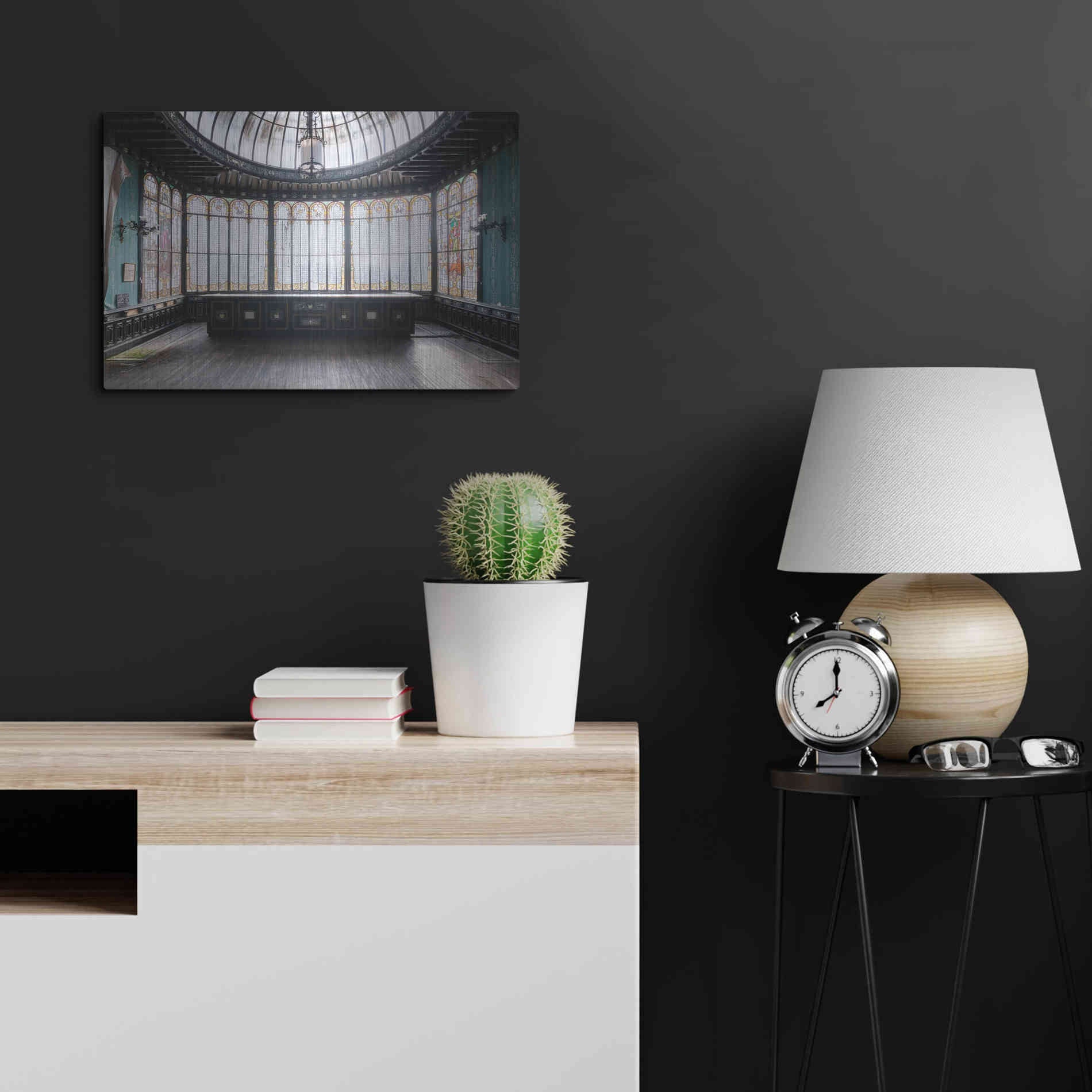 Luxe Metal Art 'Winter Garden Square' by Roman Robroek Metal Wall Art,24x16