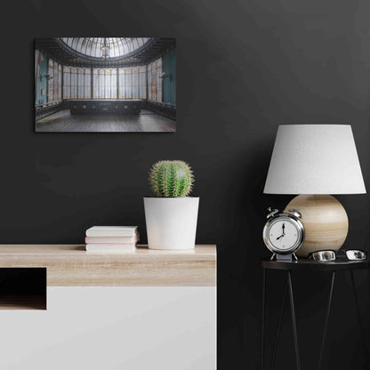 Luxe Metal Art 'Winter Garden Square' by Roman Robroek Metal Wall Art,24x16