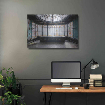 Luxe Metal Art 'Winter Garden Square' by Roman Robroek Metal Wall Art,36x24