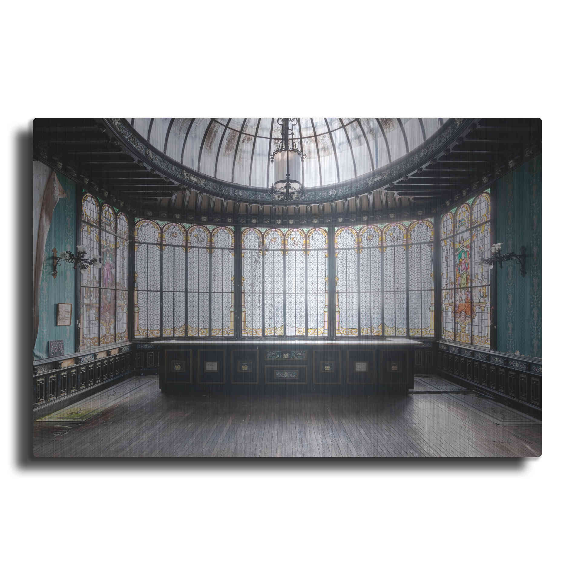Luxe Metal Art 'Winter Garden Square' by Roman Robroek Metal Wall Art