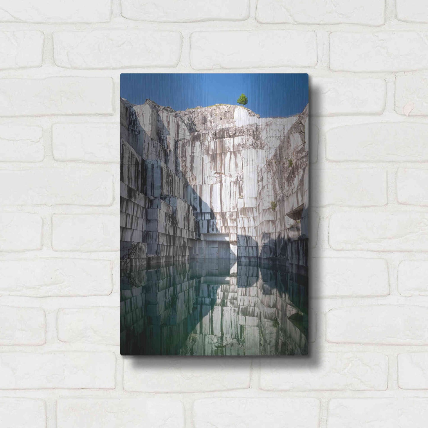 Luxe Metal Art 'Italian Marble' by Roman Robroek Metal Wall Art,12x16