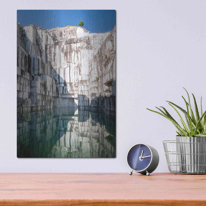 Luxe Metal Art 'Italian Marble' by Roman Robroek Metal Wall Art,12x16