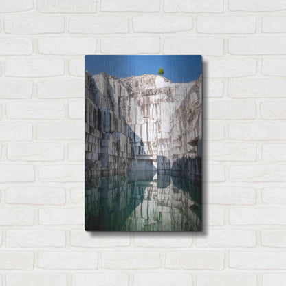 Luxe Metal Art 'Italian Marble' by Roman Robroek Metal Wall Art,16x24