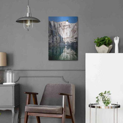 Luxe Metal Art 'Italian Marble' by Roman Robroek Metal Wall Art,16x24
