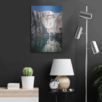 Luxe Metal Art 'Italian Marble' by Roman Robroek Metal Wall Art,16x24