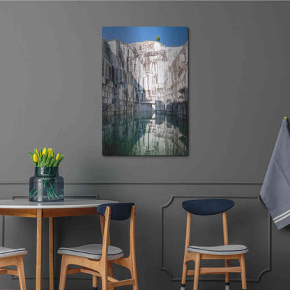 Luxe Metal Art 'Italian Marble' by Roman Robroek Metal Wall Art,24x36