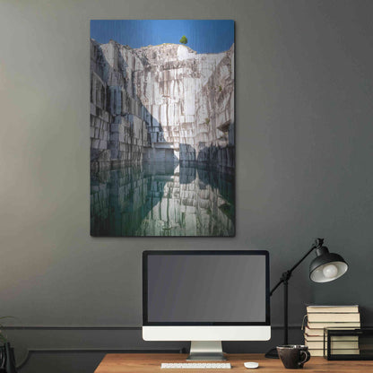 Luxe Metal Art 'Italian Marble' by Roman Robroek Metal Wall Art,24x36