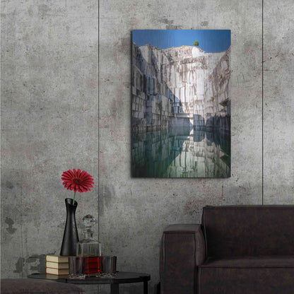 Luxe Metal Art 'Italian Marble' by Roman Robroek Metal Wall Art,24x36