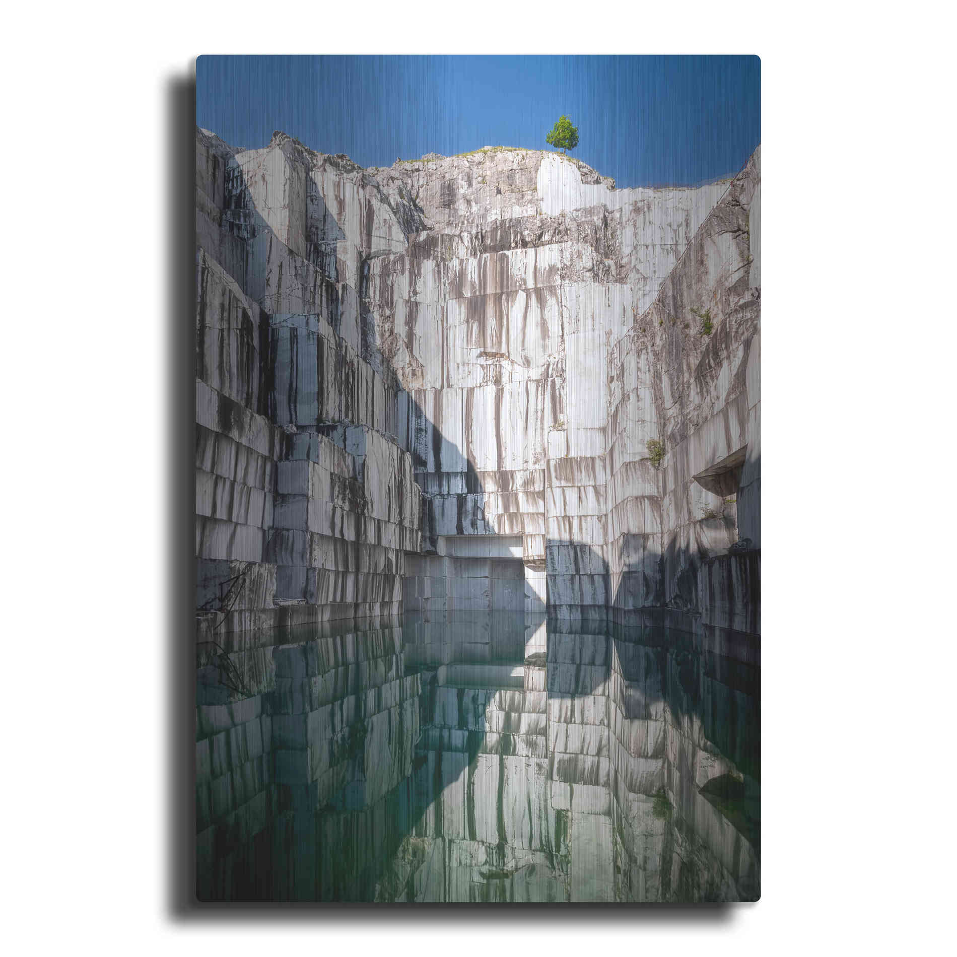 Luxe Metal Art 'Italian Marble' by Roman Robroek Metal Wall Art