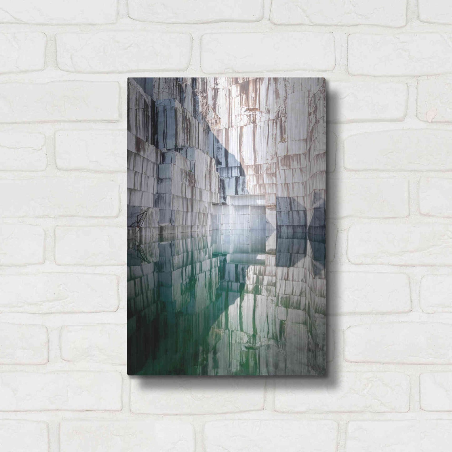 Luxe Metal Art 'Marble Quarry' by Roman Robroek Metal Wall Art,12x16