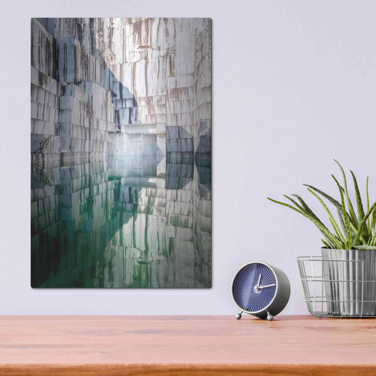 Luxe Metal Art 'Marble Quarry' by Roman Robroek Metal Wall Art,12x16