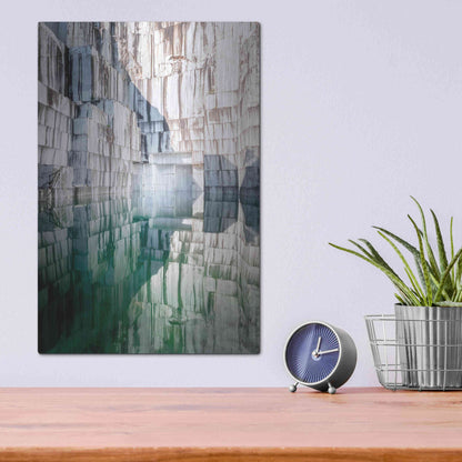 Luxe Metal Art 'Marble Quarry' by Roman Robroek Metal Wall Art,12x16