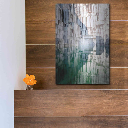 Luxe Metal Art 'Marble Quarry' by Roman Robroek Metal Wall Art,12x16