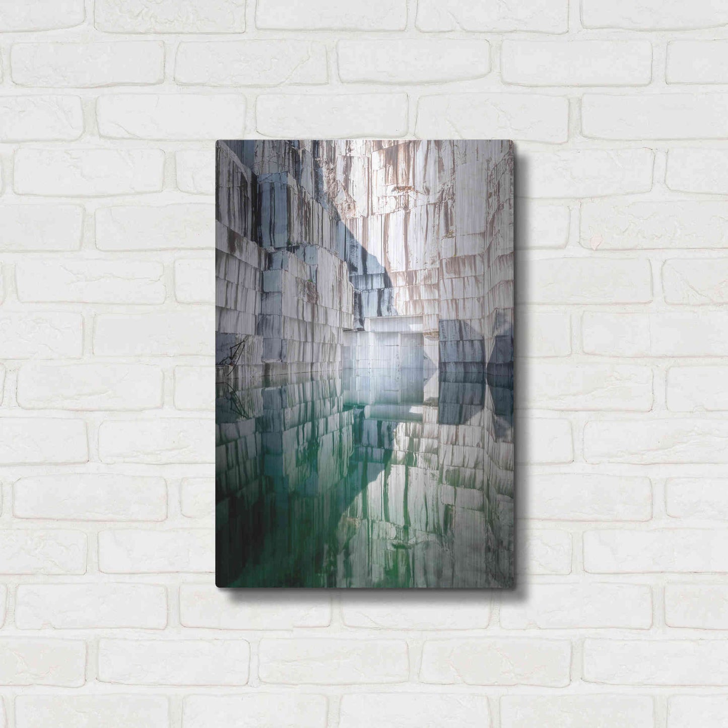 Luxe Metal Art 'Marble Quarry' by Roman Robroek Metal Wall Art,16x24