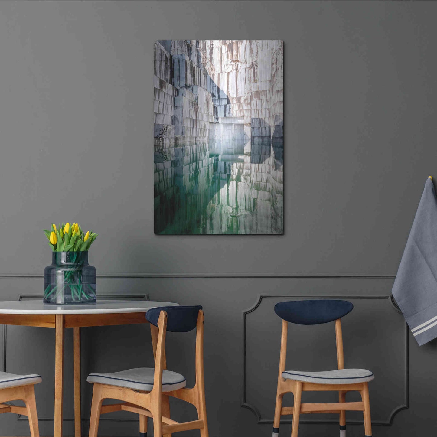 Luxe Metal Art 'Marble Quarry' by Roman Robroek Metal Wall Art,24x36