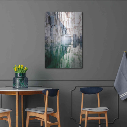 Luxe Metal Art 'Marble Quarry' by Roman Robroek Metal Wall Art,24x36