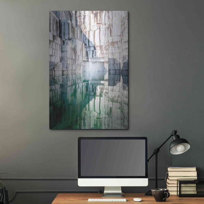 Luxe Metal Art 'Marble Quarry' by Roman Robroek Metal Wall Art,24x36