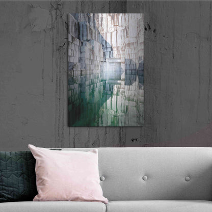 Luxe Metal Art 'Marble Quarry' by Roman Robroek Metal Wall Art,24x36