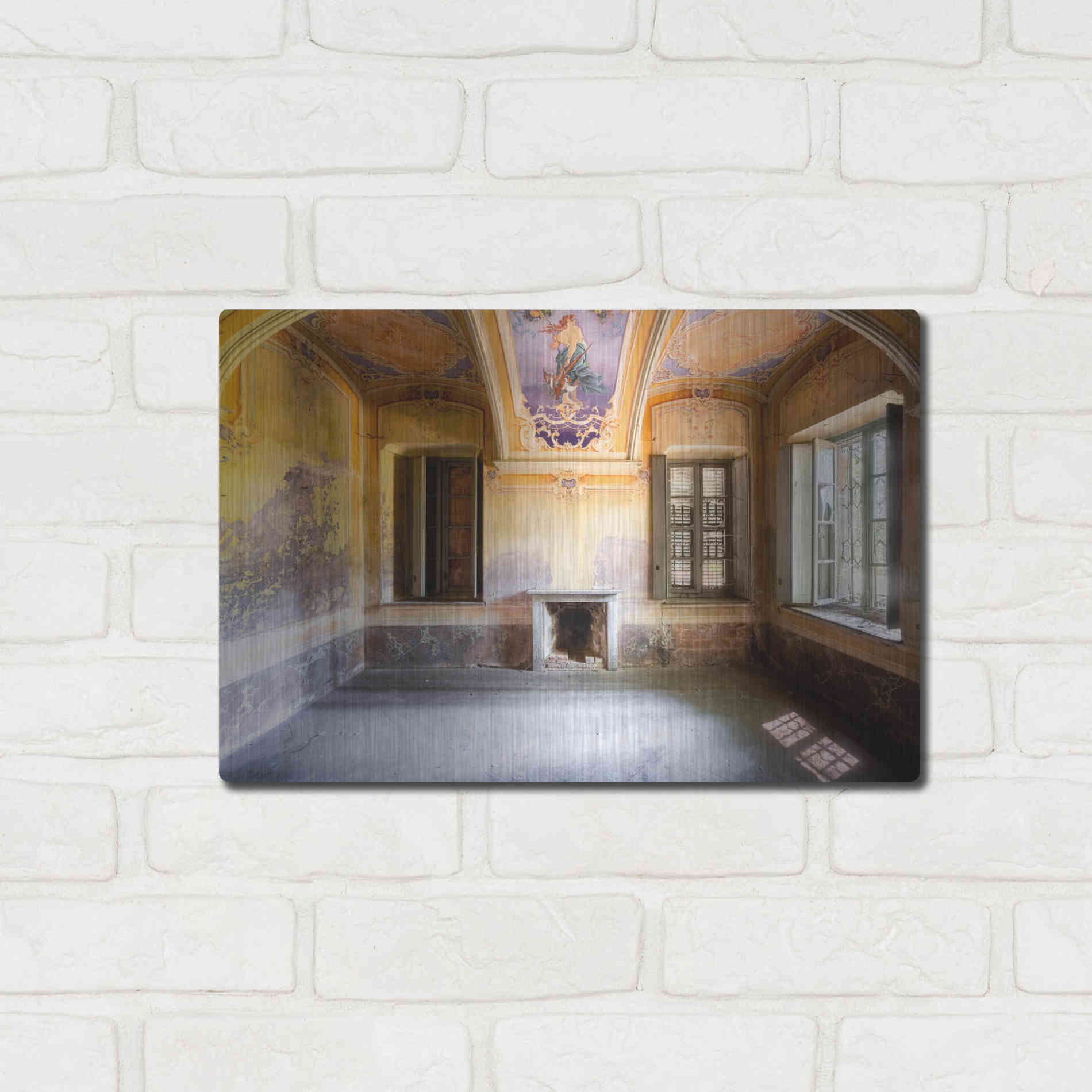 Luxe Metal Art 'Colored Farm' by Roman Robroek Metal Wall Art,16x12