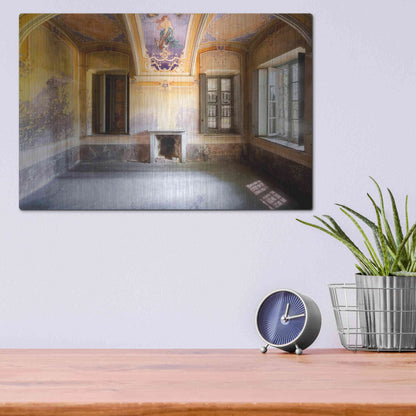 Luxe Metal Art 'Colored Farm' by Roman Robroek Metal Wall Art,16x12