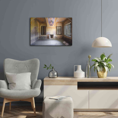 Luxe Metal Art 'Colored Farm' by Roman Robroek Metal Wall Art,24x16