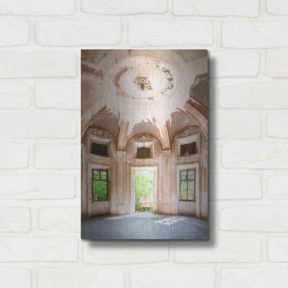 Luxe Metal Art 'Concrete Main Entrance' by Roman Robroek Metal Wall Art,12x16