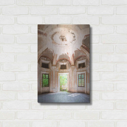 Luxe Metal Art 'Concrete Main Entrance' by Roman Robroek Metal Wall Art,16x24