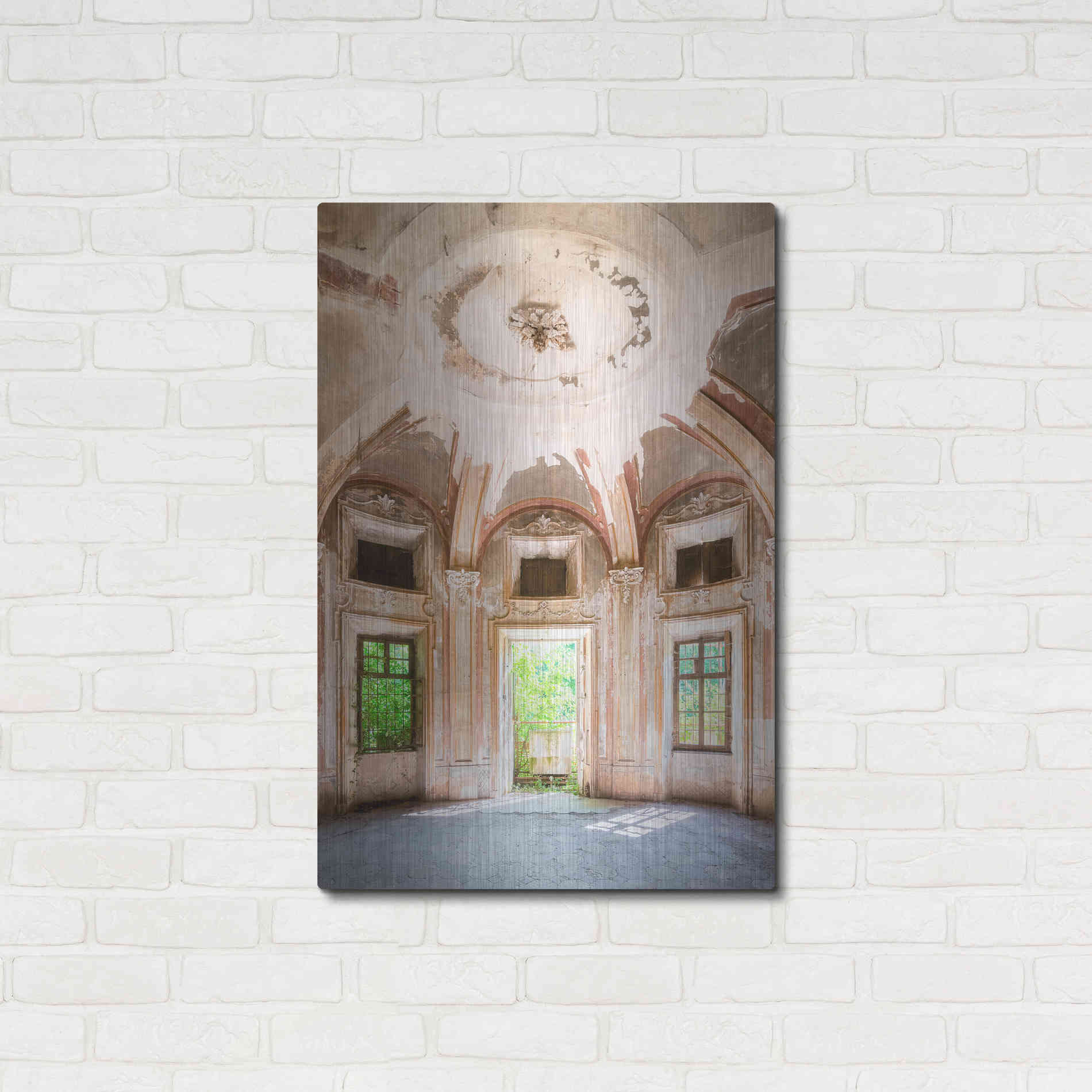 Luxe Metal Art 'Concrete Main Entrance' by Roman Robroek Metal Wall Art,24x36