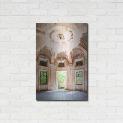 Luxe Metal Art 'Concrete Main Entrance' by Roman Robroek Metal Wall Art,24x36