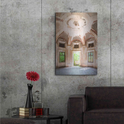 Luxe Metal Art 'Concrete Main Entrance' by Roman Robroek Metal Wall Art,24x36
